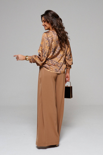 Блуза, брюки Beautiful&Free 6092 кэмел - фото 9