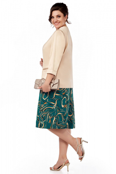 Жакет, платье LaKona 11568 бежевый - фото 4