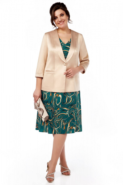 Жакет, платье LaKona 11568 бежевый - фото 3