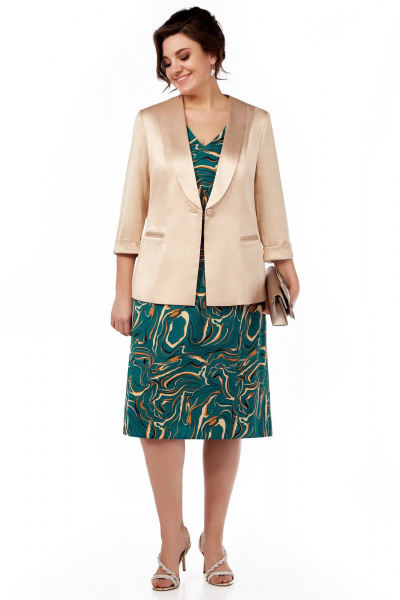 Жакет, платье LaKona 11568 бежевый - фото 1