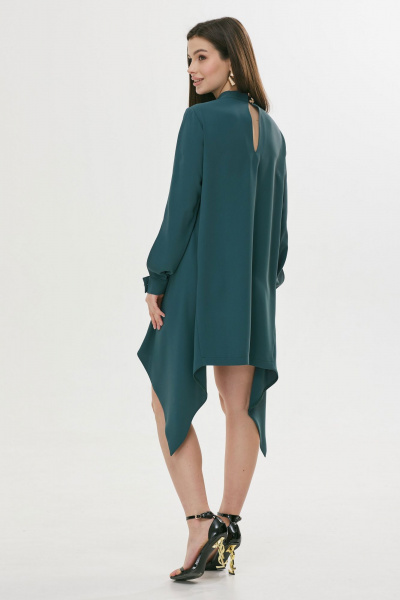 Платье из струящейся ткани с объемным силуэтом и расклешением Lyushe 3692 - фото 3