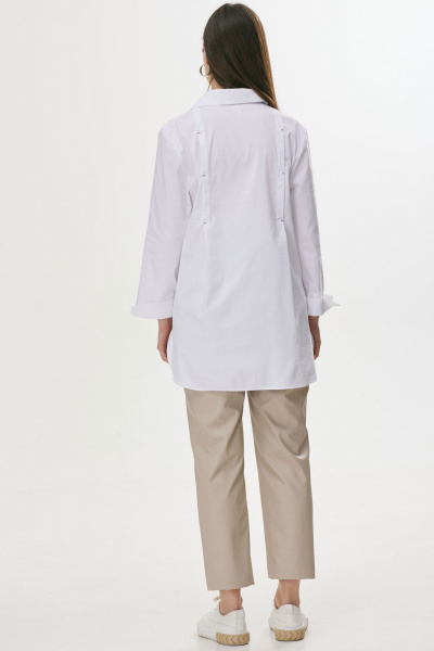 Брюки из экокожи зауженные с поясом и карманами Lyushe 3696 - фото 6