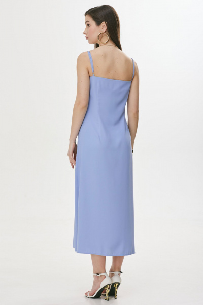 Двойка из струящейся ткани: блуза и платье без рукавов Lyushe 3719 - фото 8