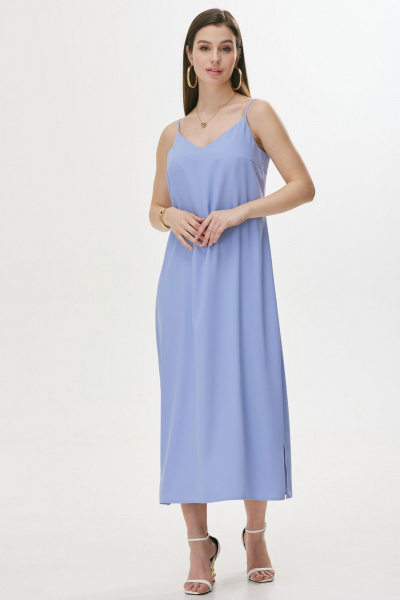 Двойка из струящейся ткани: блуза и платье без рукавов Lyushe 3719 - фото 6