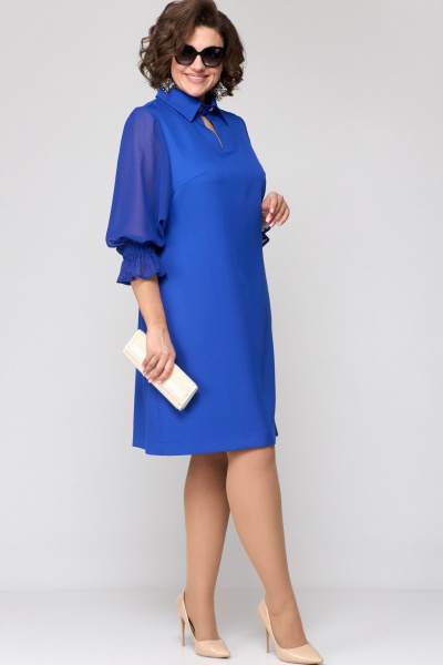 Платье EVA GRANT 7185 василек - фото 8