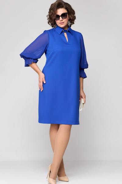 Платье EVA GRANT 7185 василек - фото 3