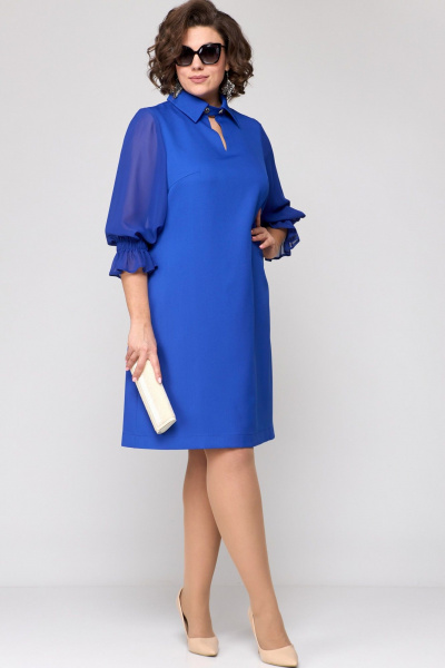 Платье EVA GRANT 7185 василек - фото 1