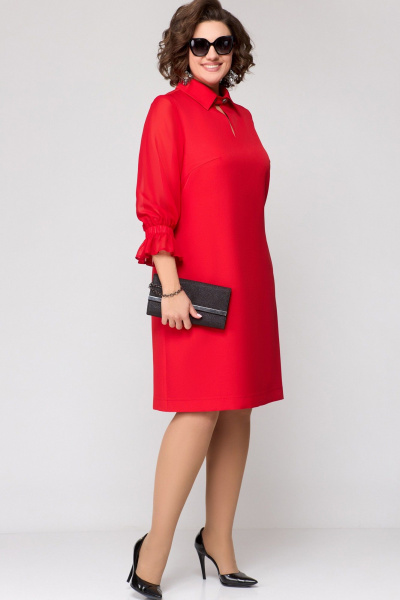Платье EVA GRANT 7185 красный - фото 2