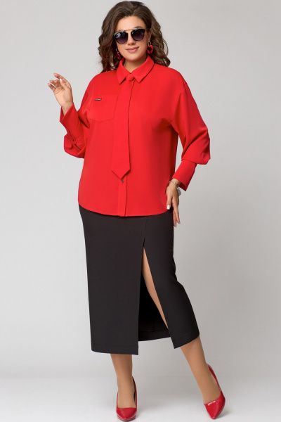 Блуза EVA GRANT 7288-1 красный - фото 4