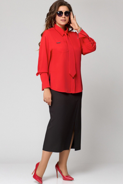 Блуза EVA GRANT 7288-1 красный - фото 3