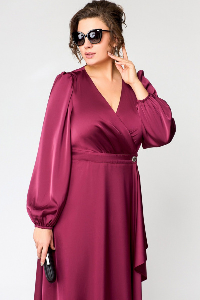 Платье EVA GRANT 7135 марсала - фото 6