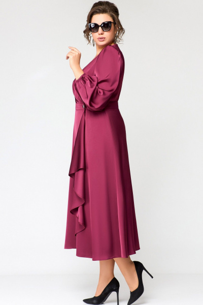 Платье EVA GRANT 7135 марсала - фото 4