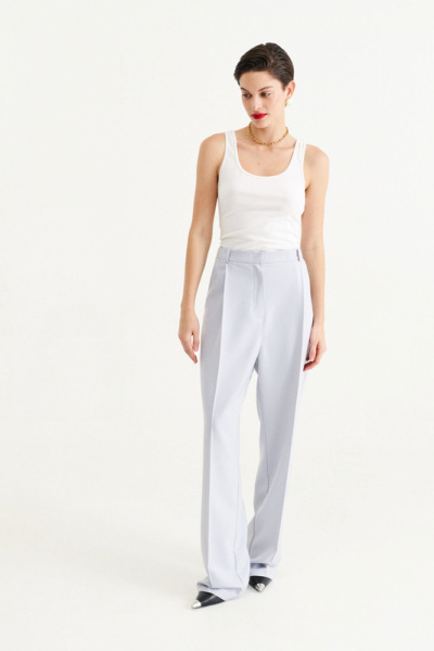 Голубые демисезонные женские брюки на каждый день MUA 50-413-t - фото 2