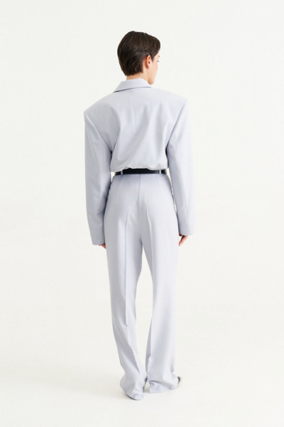 Голубые демисезонные женские брюки на каждый день MUA 50-413-t - фото 5