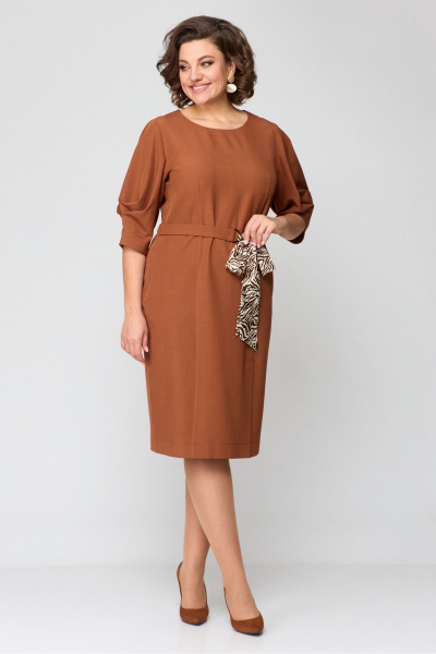 Платье Danaida 2184 терракот - фото 9