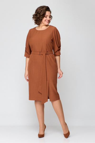 Платье Danaida 2184 терракот - фото 8