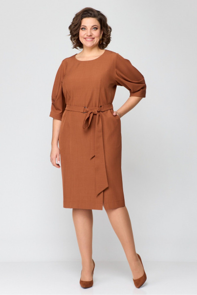 Платье Danaida 2184 терракот - фото 5