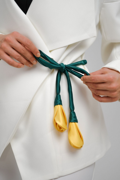 Деловой комплект из костюмной ткани жакет и брюки Rosheli 590/1 - фото 4