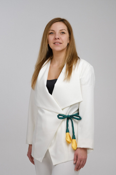 Деловой комплект из костюмной ткани жакет и брюки Rosheli 590/1 - фото 3