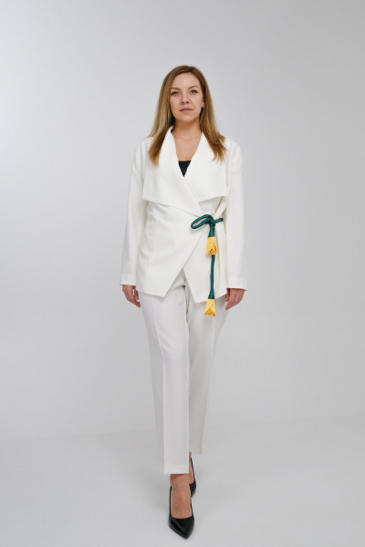 Деловой комплект из костюмной ткани жакет и брюки Rosheli 590/1 - фото 2