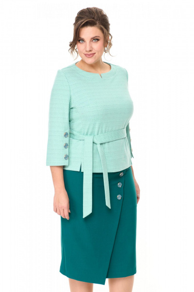 Комплект блуза и юбка из текстиля с рельефами Надин-Н 2136/1 - фото 3