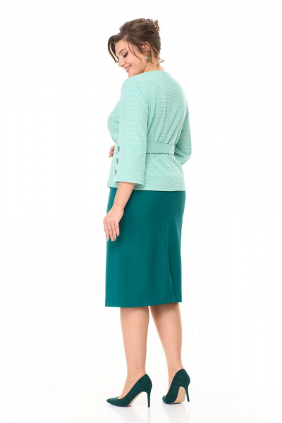Комплект блуза и юбка из текстиля с рельефами Надин-Н 2136/1 - фото 2