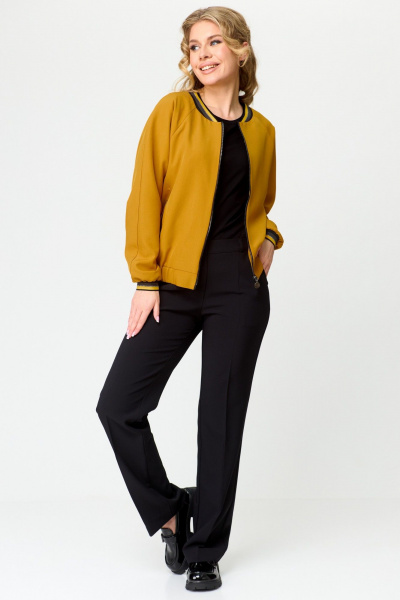 Брюки, бомбер T&N 7493 горчица+черный - фото 7