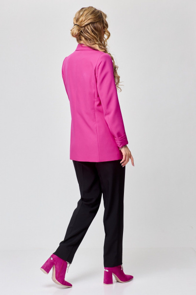 Блуза, брюки, жакет T&N 7495 фуксия,черный,белый - фото 6