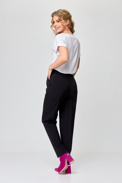 Блуза, брюки, жакет T&N 7495 фуксия,черный,белый - фото 10