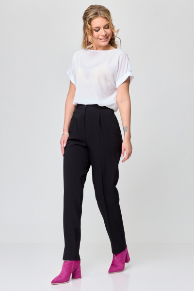 Блуза, брюки, жакет T&N 7495 фуксия,черный,белый - фото 9