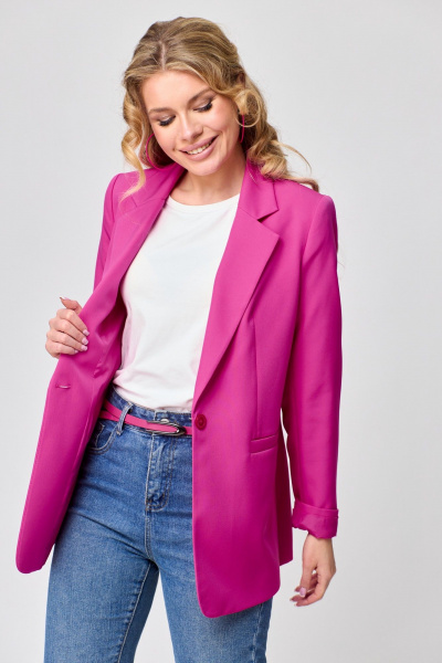Жакет, ремень T&N 7496 фуксия - фото 1