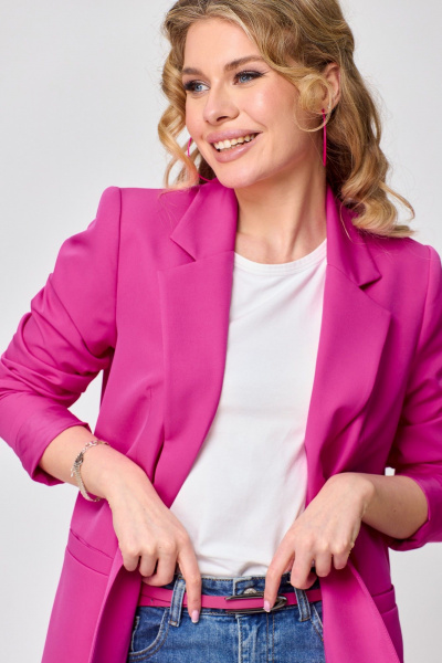 Жакет, ремень T&N 7496 фуксия - фото 2
