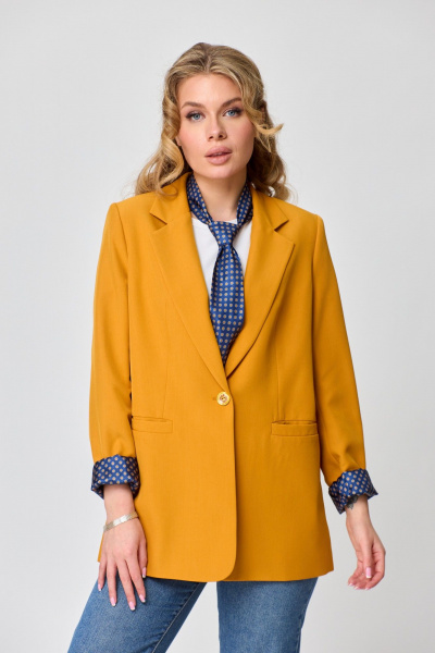 Жакет, галстук T&N 7496-Г горчица - фото 3