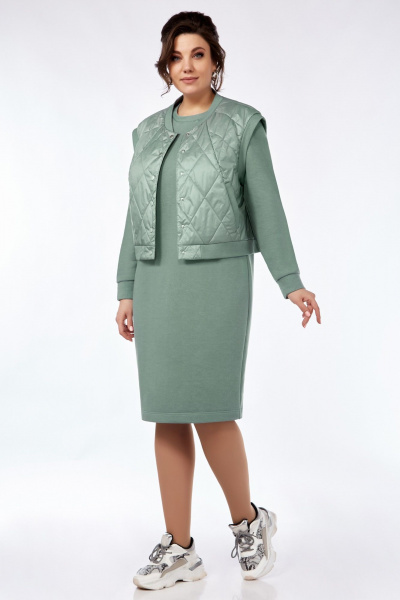 Жилет, платье БагираАнТа 933 мятный - фото 1