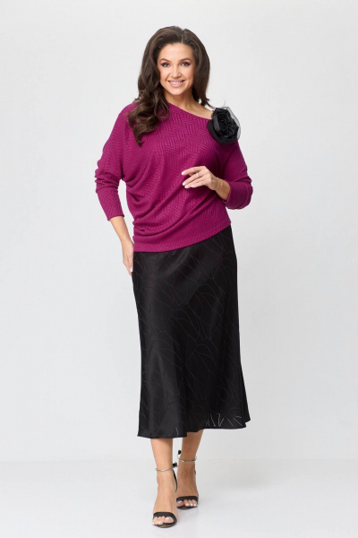 Джемпер, юбка Koketka i K 1127 фуксия+черный - фото 7