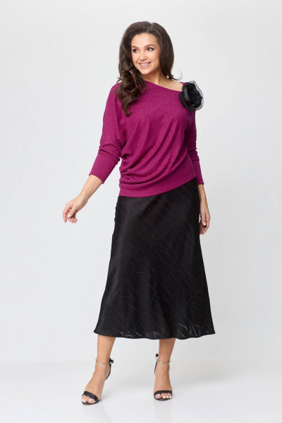 Джемпер, юбка Koketka i K 1127 фуксия+черный - фото 4