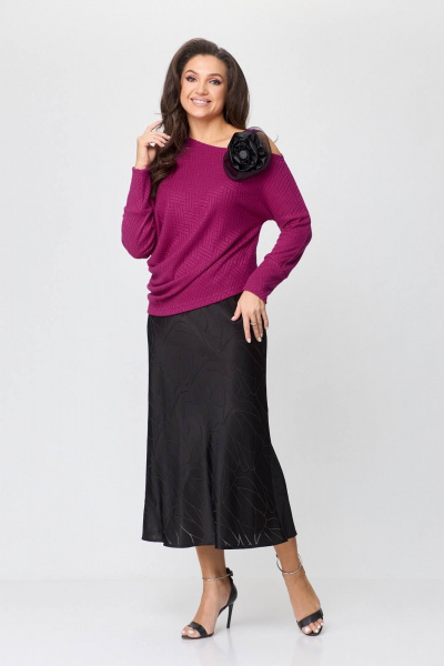 Джемпер, юбка Koketka i K 1127 фуксия+черный - фото 1