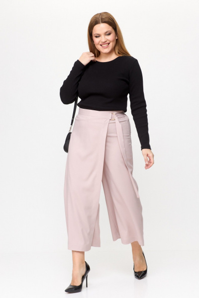 Кюлоты из текстиля, розовые, демисезон Michel chic 827 пудра - фото 5