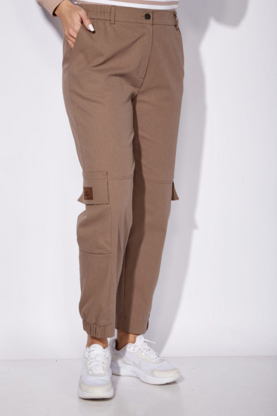 Брюки карго с карманами, коричневые, на каждый день TAiER 1264 коричневый - фото 7