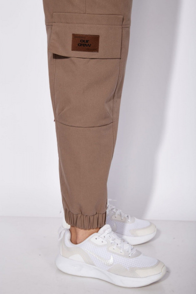 Брюки карго с карманами, коричневые, на каждый день TAiER 1264 коричневый - фото 5