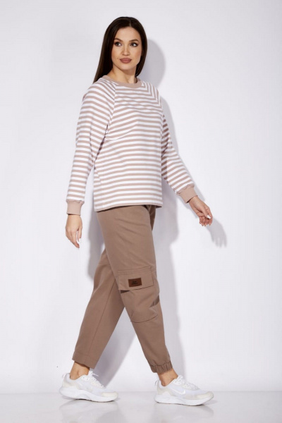 Брюки карго с карманами, коричневые, на каждый день TAiER 1264 коричневый - фото 4