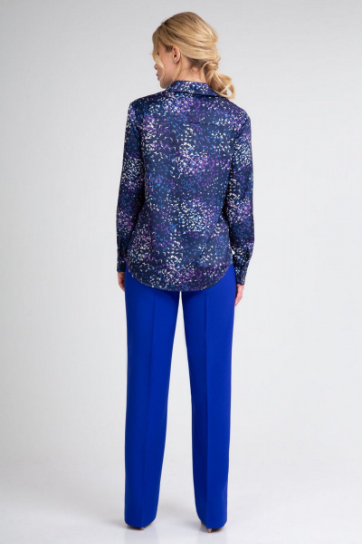 Блузка с принтом «птички» из атласного текстиля IVARI 416/1 принт_птички - фото 8