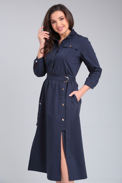 Платье Verita 2274 синий - фото 4