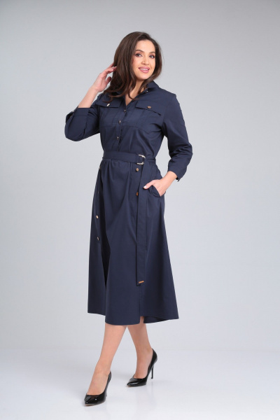 Платье Verita 2274 синий - фото 2
