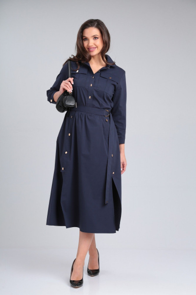 Платье Verita 2274 синий - фото 1