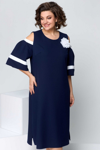 Платье Асолия 2666 сине-белый - фото 7