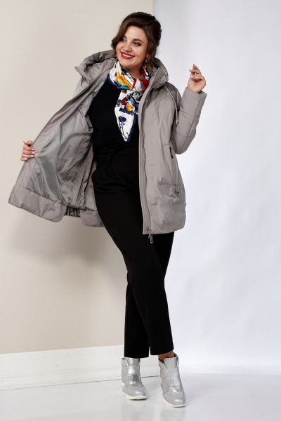 Куртка Shetti 2140 бежево-серый - фото 4