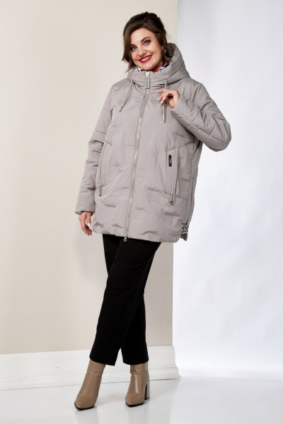 Куртка Shetti 2140 бежево-серый - фото 3