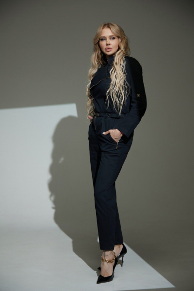 Комбинезон джинсовый с ремнем и съемной патой Vesnaletto 3790 - фото 4