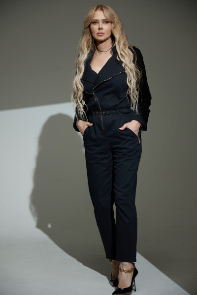 Комбинезон джинсовый с ремнем и съемной патой Vesnaletto 3790 - фото 3